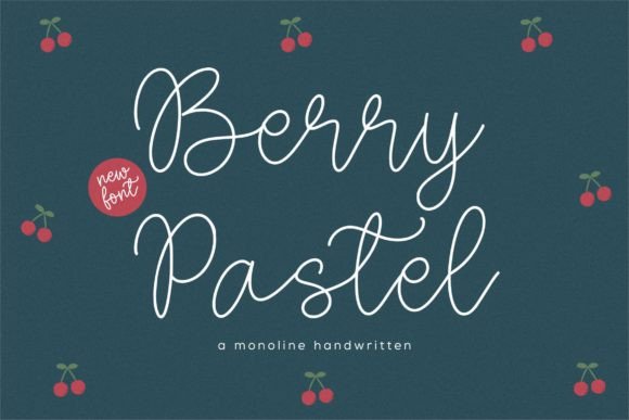 Berry Pastel: A Monoline Handwritten Font for Elegant Craft Designs