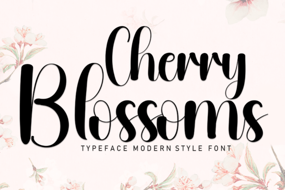 Cherry Blossoms: A Sweet Script Font for Elegant Editorial Design
