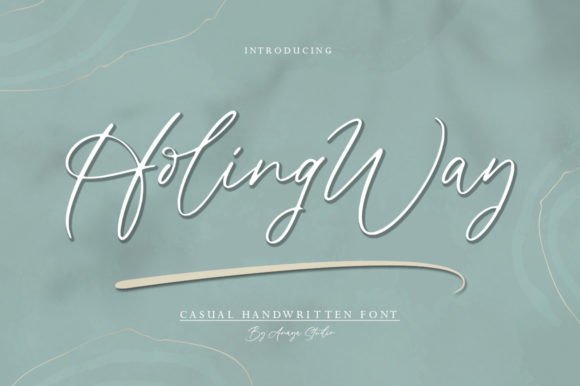 Holingway: A Modern Calligraphy Font for Handmade Branding and Creative Crafts