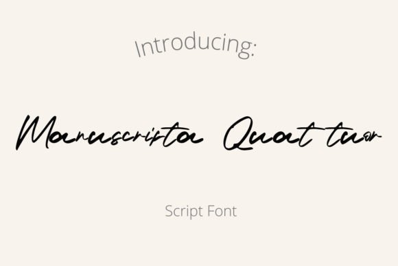 Manuscripta Quattuor: A Casual Script Font for Modern Web Design and Branding
