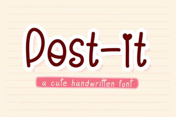 Post-it Font: A Cute Handwritten Typeface for Small Business Branding