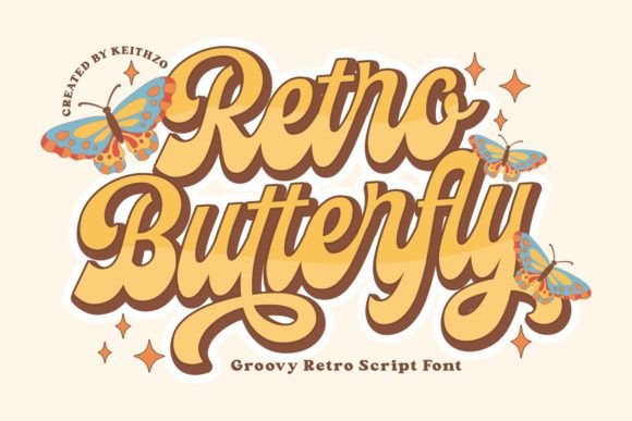 Retro Butterfly: A Groovy Script Font for Editorial Charm