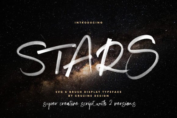Stars: A Modern Script Font for Dynamic Editorial Design