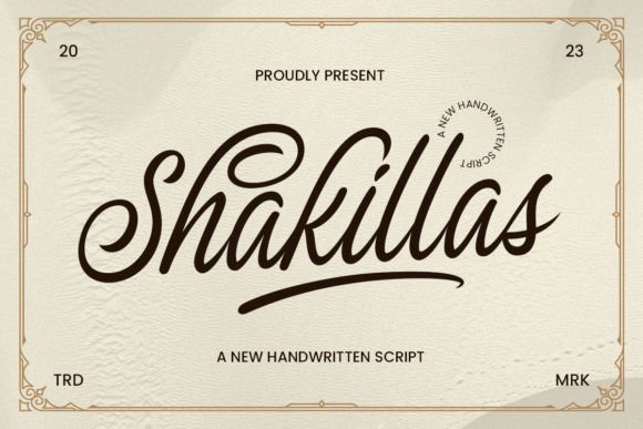 The Shakillas: A Handwritten Script Font for Modern Editorial Design