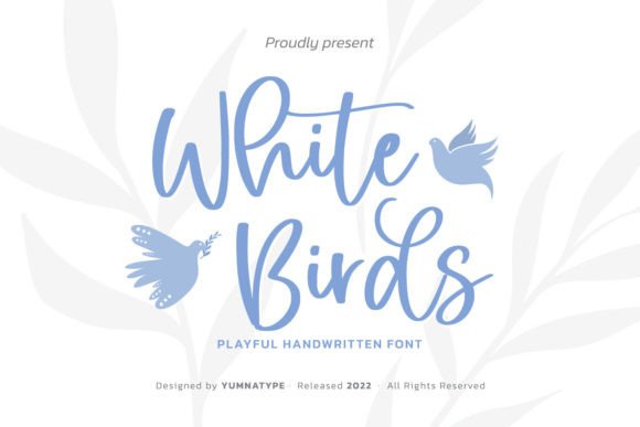 White Birds Font: Elevating Web Design with Handmade Elegance